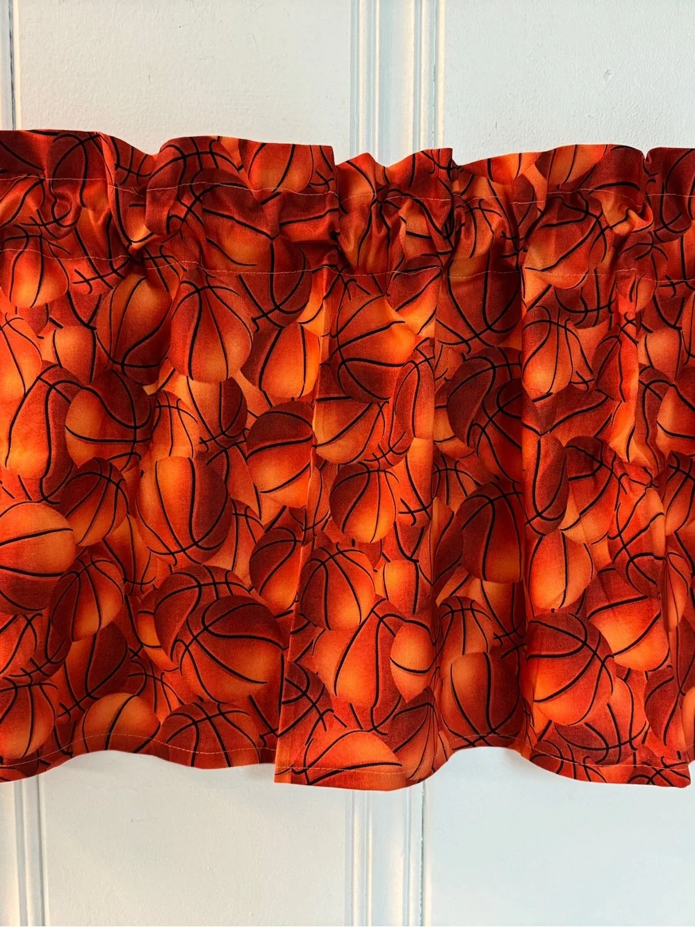 Basketball window valance curtain